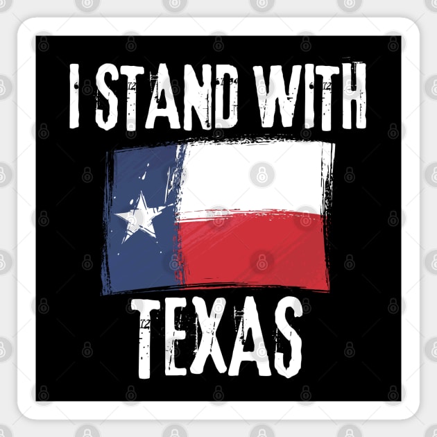 I Stand With Texas Flag Sticker by Etopix